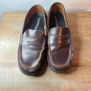 Sperry Dark Brown Burgundy Boy Size 1 Dress Loafers